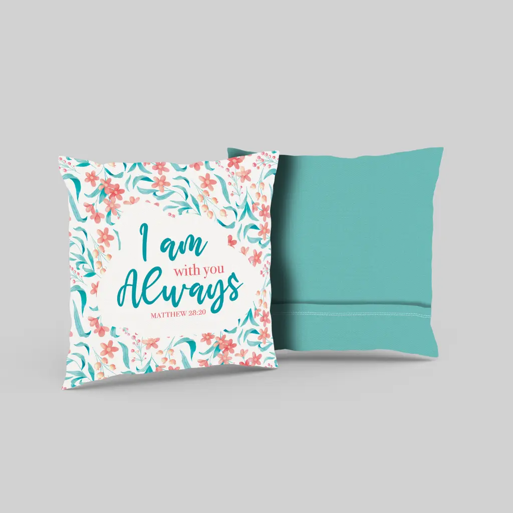 I Am With you Always | christian cushion cover8-2.webp