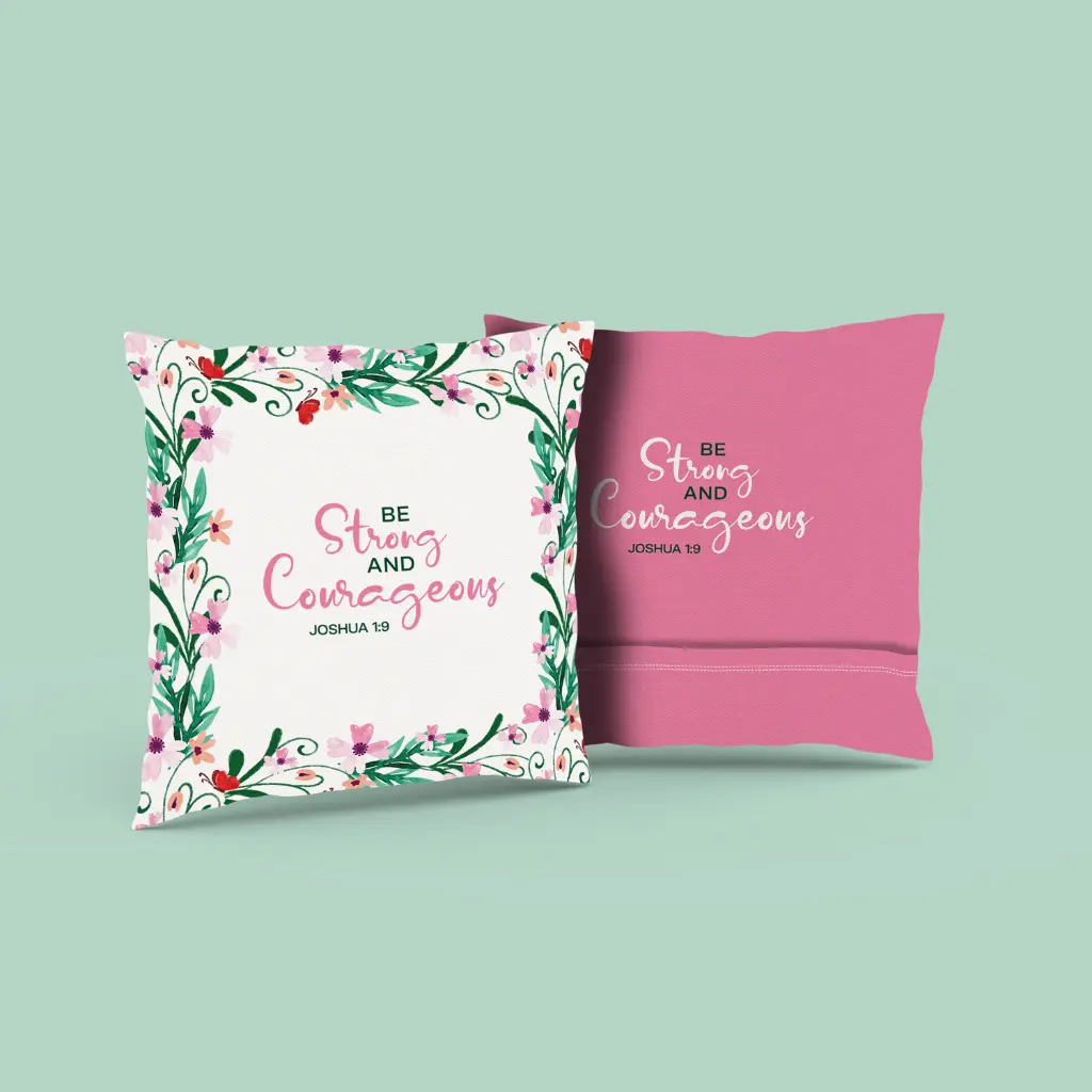 Be Strong And Courageous | christian cushion cover4-2.webp