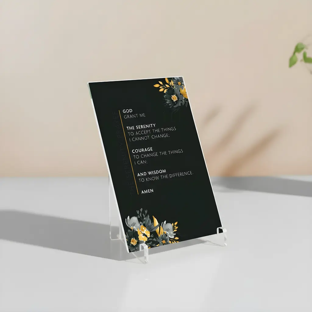 The Serenity prayer | Christian bible acrylic display stand mock.webp