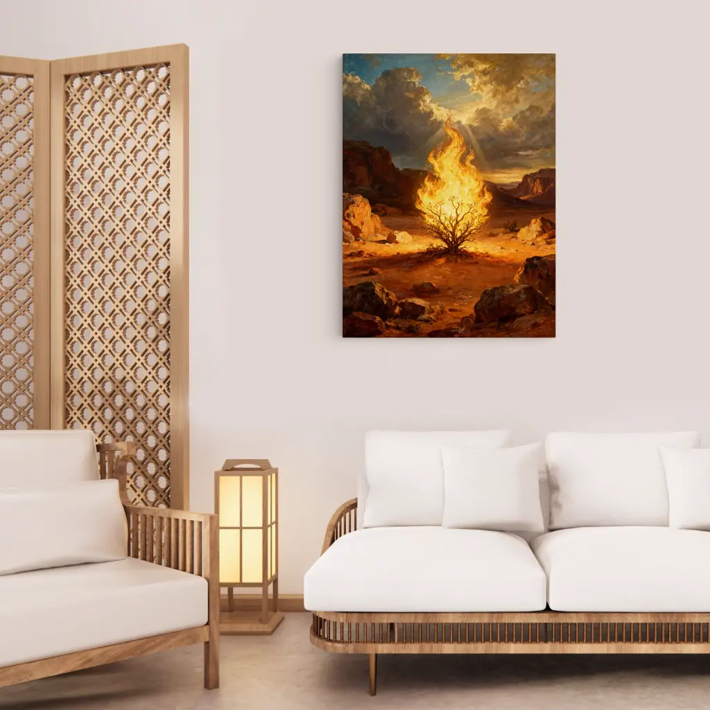 Burning Bush christian wall art-canvas-2.webp