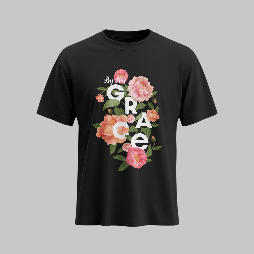By his Grace | Ephesians 2:8 | Christian Bible Verse T-Shirt | Women