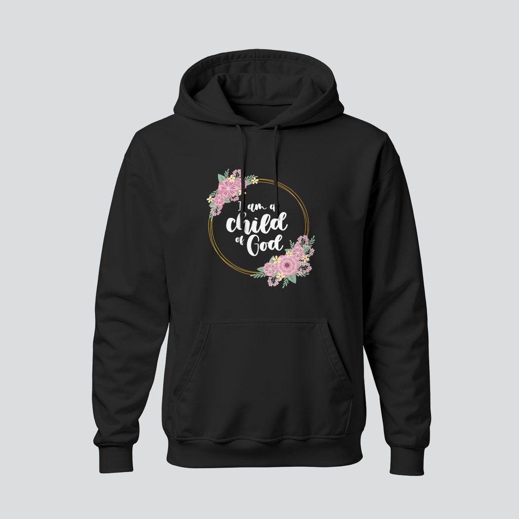I am child of God | John 1:12 | Christian Bible Verse Hoodies | Women's (Black, S)