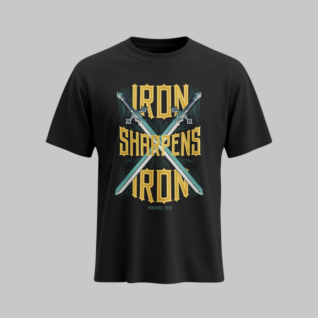 Iron Sharpens Iron | Proverbs 27:17 | Christian Bible Verse T-Shirt | Unisex