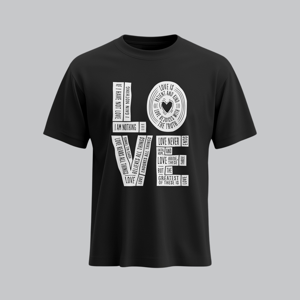 LOVE | 1 Corinthians-13 | Christian Bible Verse T-Shirt  | Unisex