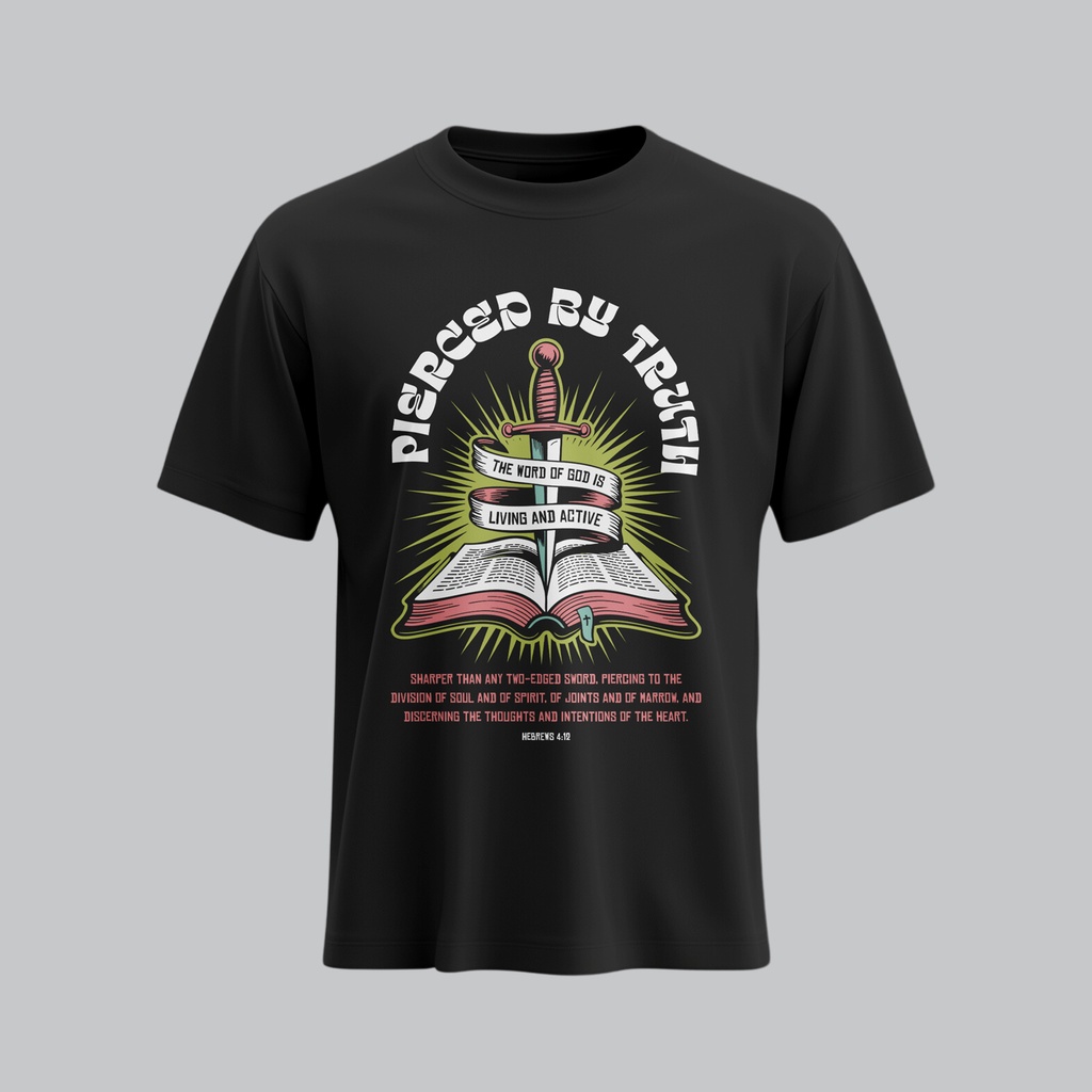 Pierced by Truth | Hebrews 4:12 | Christian Bible Verse T-Shirt | Unisex