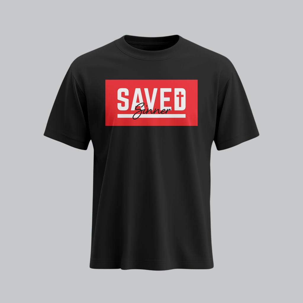 Saved Sinner | Ephesians 2:8-9 | Christian Bible Verse T-shirt | Unisex