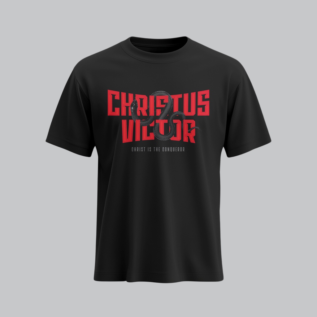 Christus Victor| Christian Gospel T-Shirt | Unisex | Sale (S, Black)