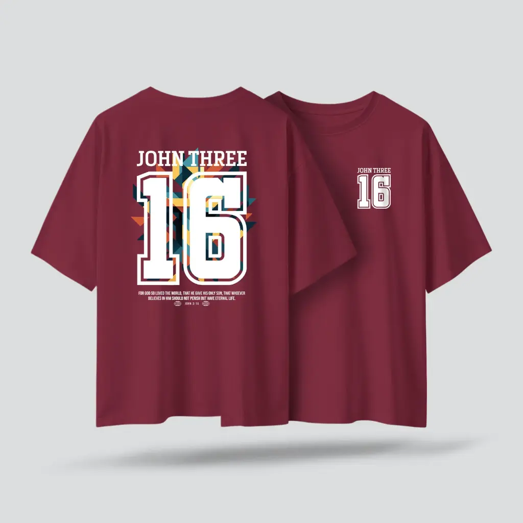 John 3 : 16 | Christian Gospel Oversized T-shirt | Unisex