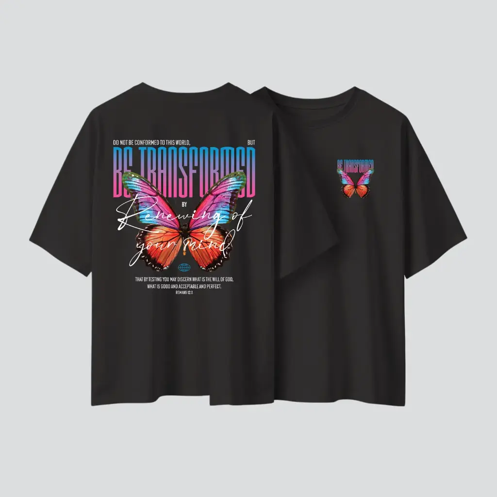 Be Transformed | Romans 12:2 | Christian Bible Verse Oversized T-shirt | Unisex | Sale