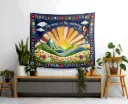 Joy comes in the morning | Psalm 30:5 | Christian bible verse tapestry