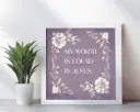 My worth is found in Jesus | Matthew 7:7 | Bible verse frame | Christian wall decor | 10x10 Inches