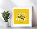 Turn your worries into prayers | Philippians 4:6-7 | Bible verse frame | Christian wall decor | 10x10 Inches