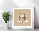 I can't but god can | Matthew 19:26 | Bible verse frame | Christian wall decor | 10x10 Inches