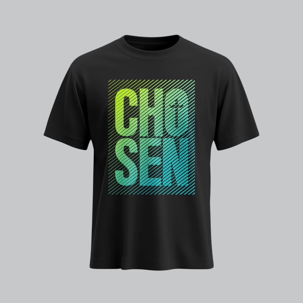 Chosen | 1 Peter 2:9 | Christian Bible Verse T-Shirt | Unisex (Black, S)