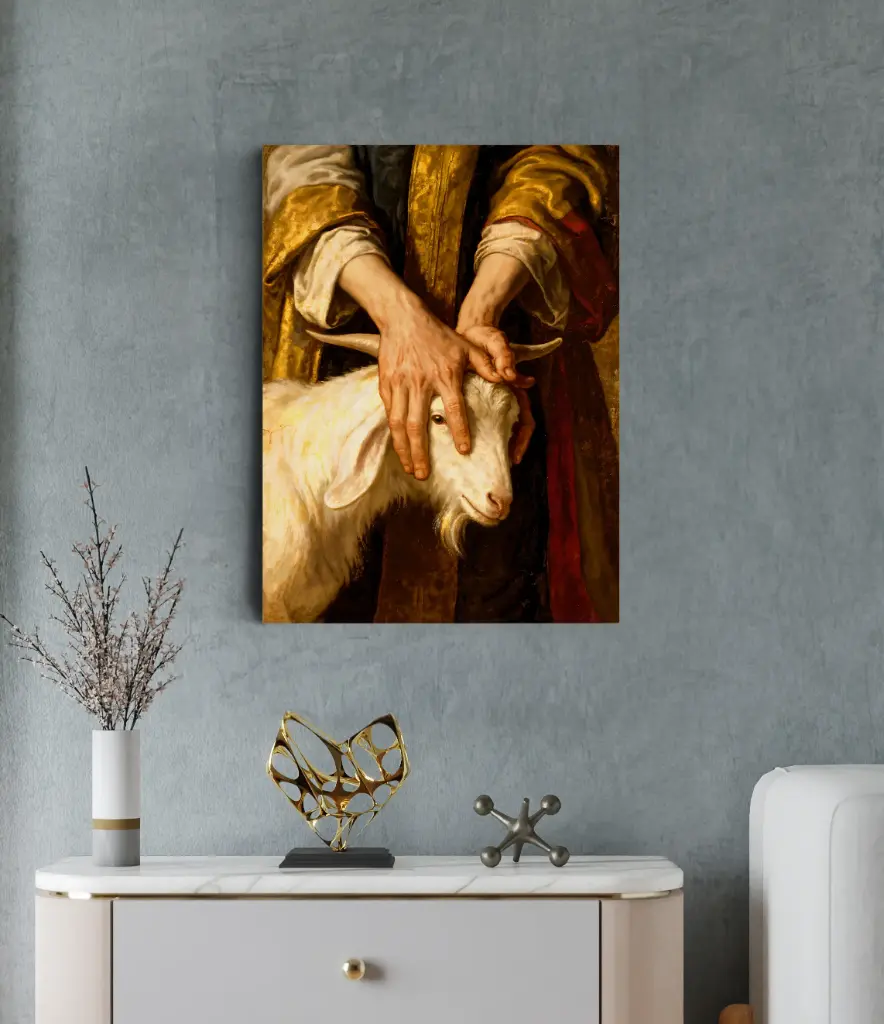 Atonement & Mercy | Christian Canvas Wall Art (8x12 Inches)