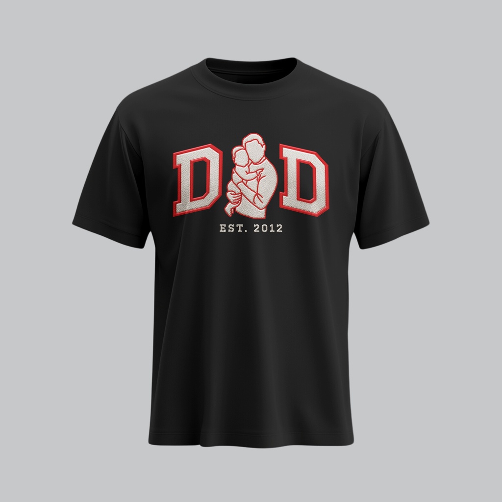 DAD | Customise Year Personalised T-Shirt (S, Black)