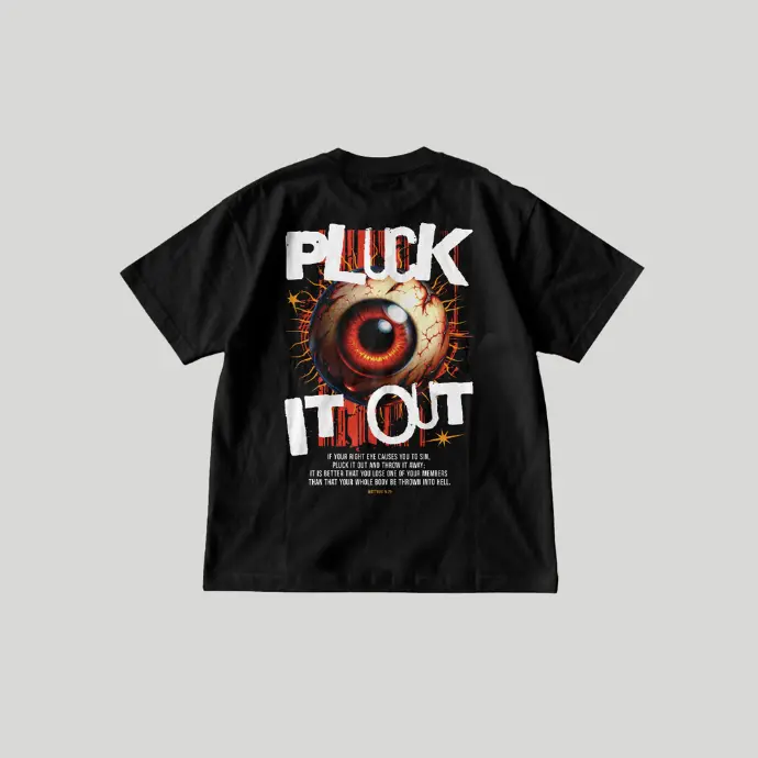 Pluck It Out | Matthew 5:29 | Christian Bible Verse Premium street wear | Unisex (S)