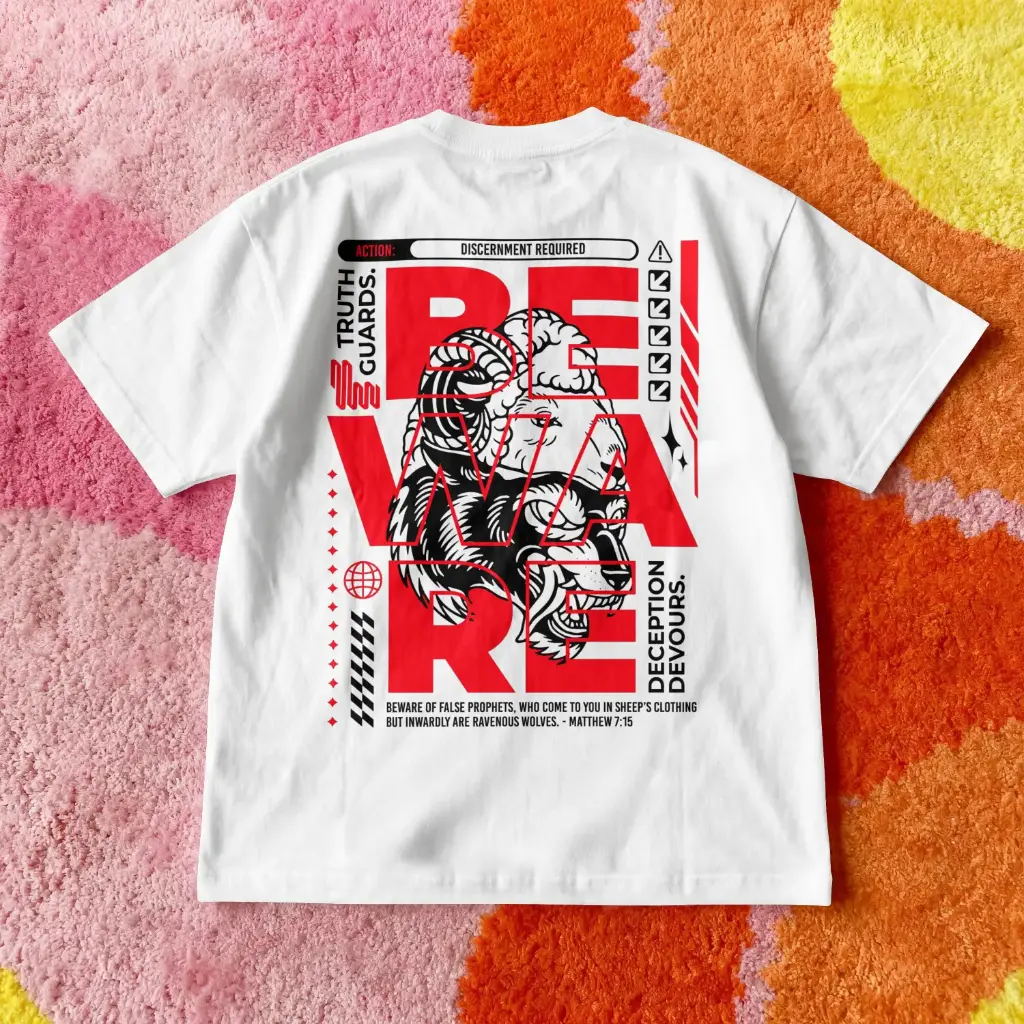 Beware | Matthew 7:15 | Christian Bible Verse Premium street wear | Unisex (S)