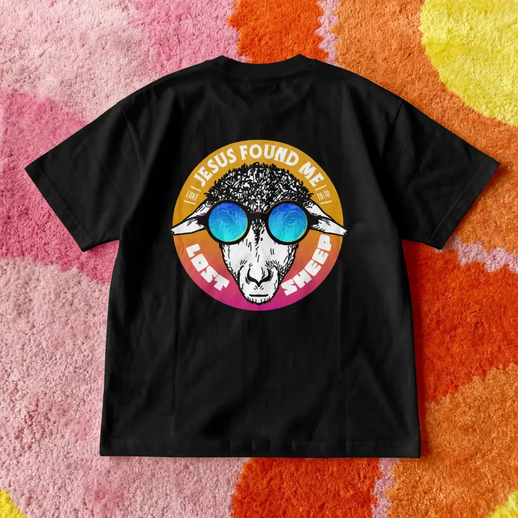 Lost Sheep | Luke 15:4 | Premium street wear | Christian Bible Verse Premium street wear | Unisex (S, Black)