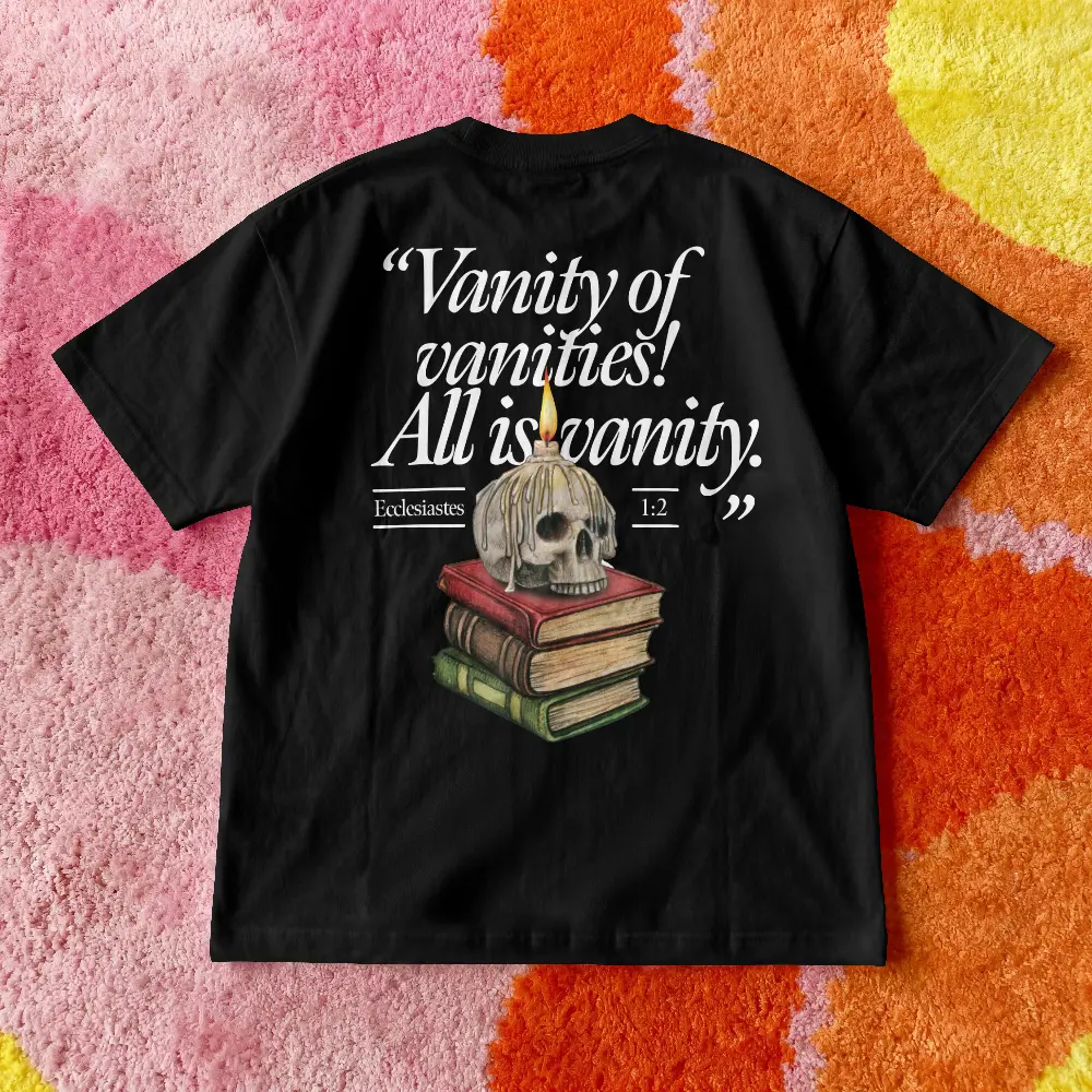 Vanity of Vanities | Ecclesiastes 1:2 | Christian Gospel Premium Streetwear | Unisex (S, Black)