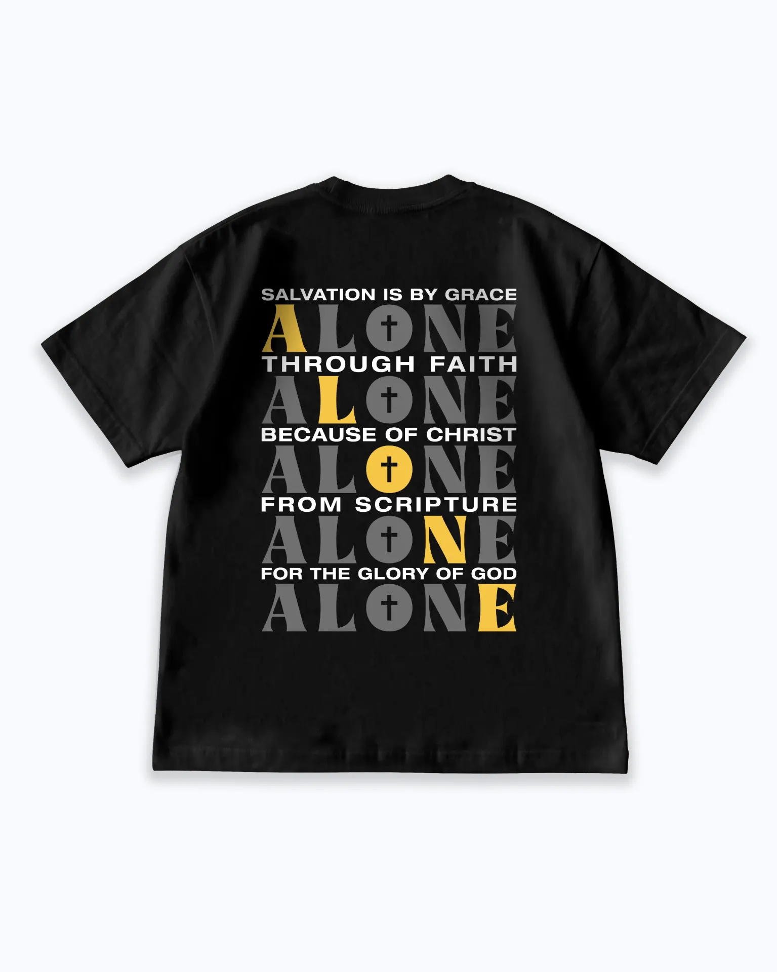 ALONE | 5 Solas | Christian Gospel Oversized T-shirt | Unisex