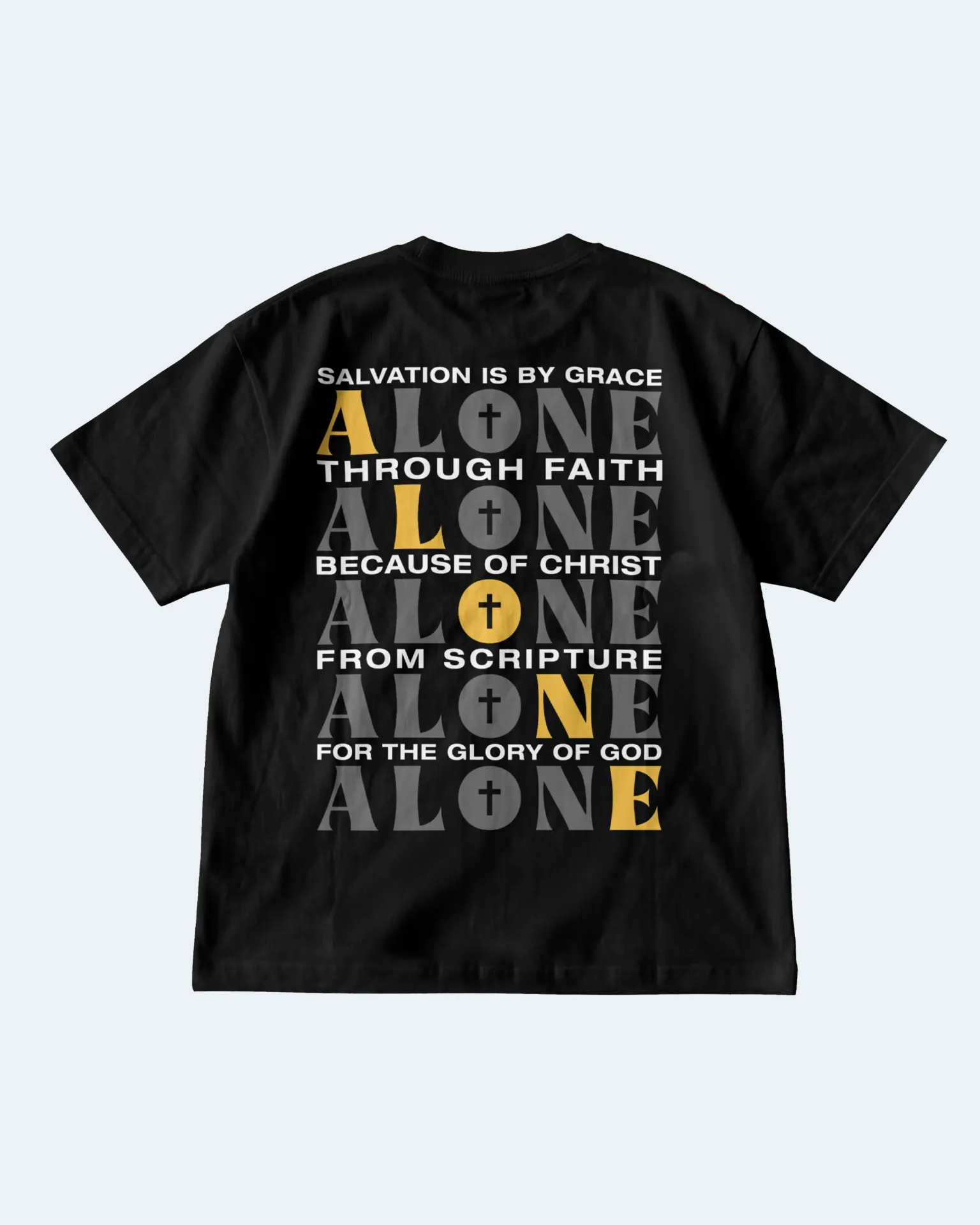 ALONE | 5 Solas | Christian Gospel Oversized T-shirt | Unisex