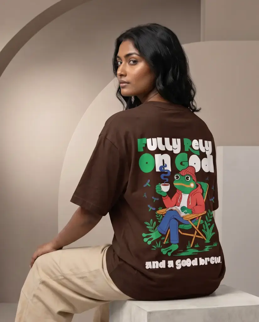 FROG | Fully Rely on God | Christian Gospel Premium Oversized T Shirt | Unisex