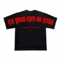 Fix Your Eyes on Jesus | Hebrews 12:2 | Christian Bible Verse Oversized T-Shirt | Unisex