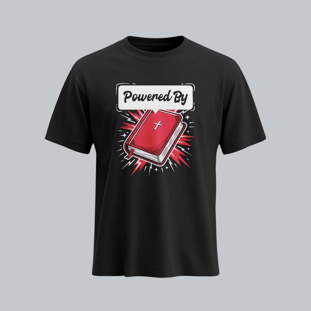 Powered By | Hebrews 4:12| Christian Bible Verse T-Shirt | Unisex