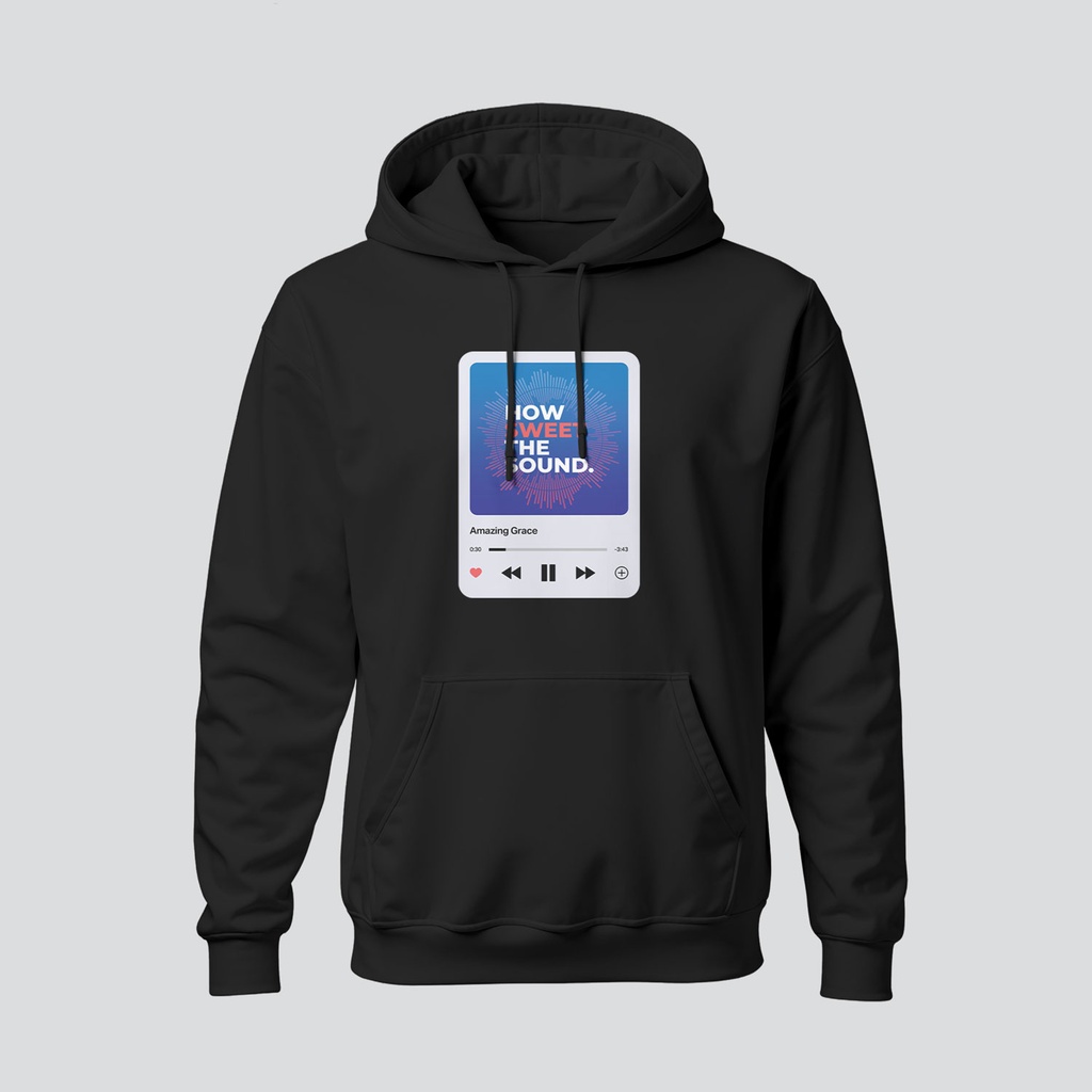 Amazing Grace | Christian Gospel Hoodie | Unisex (Black, S)
