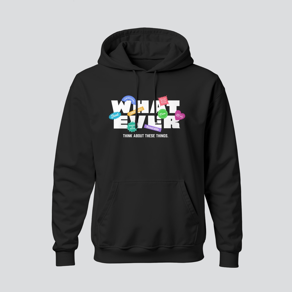 Whatever | 1 Corinthians:13 Chapter | Christian Bible Verse Hoodies | Unisex  (Black, S)