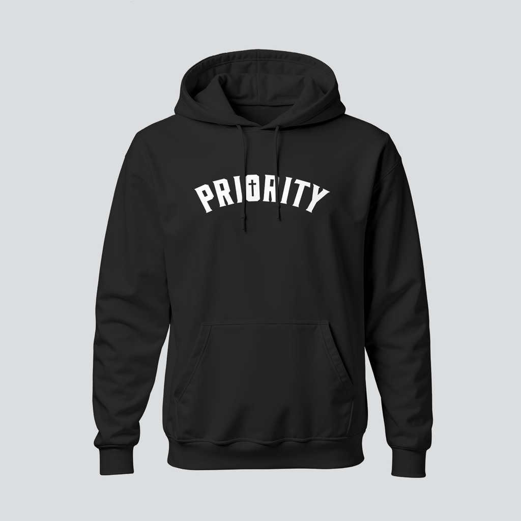 Priority | 2 Corinthians 5:15 | Christian Bible Verse Hoodies | Unisex (Black, S)