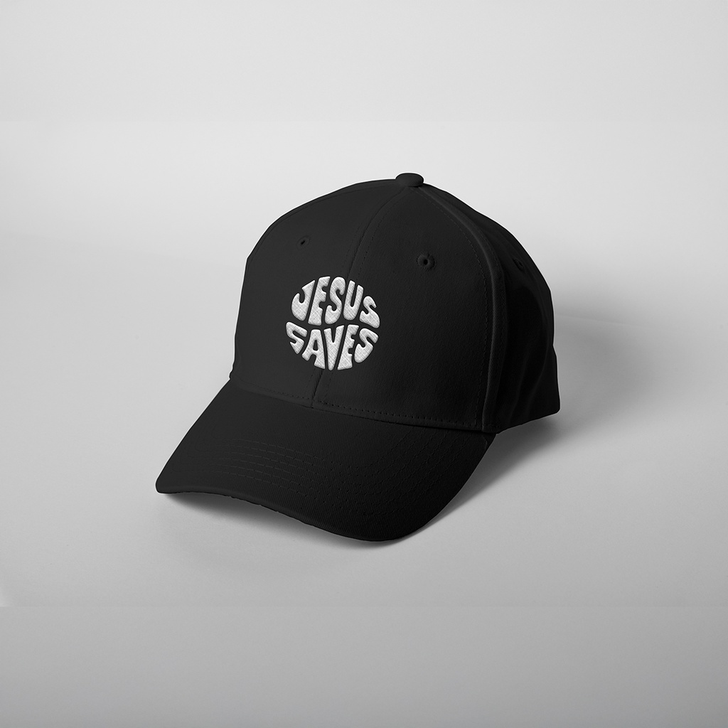 Jesus Saves | Christian Gospel Classic Baseball Cap (Black)