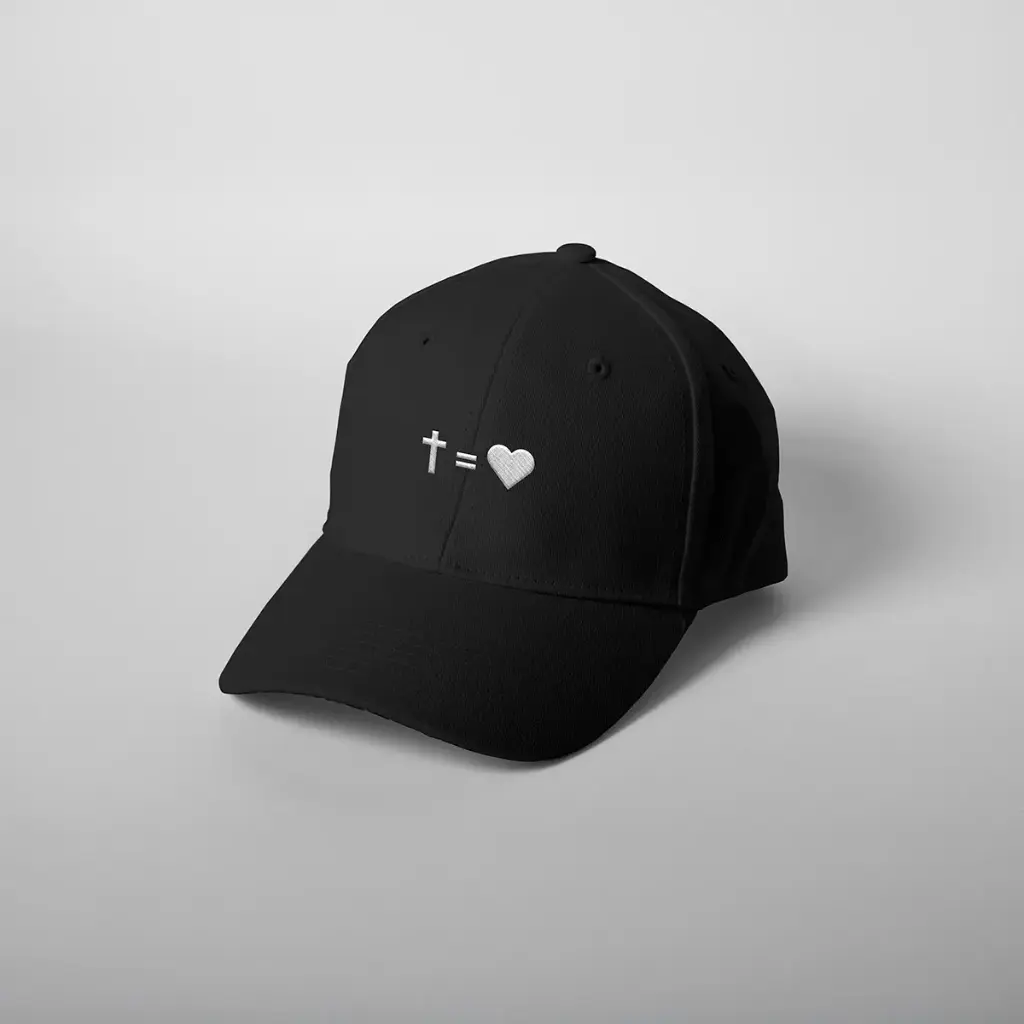 Cross = Love | Christian Gospel Classic Baseball Cap (Black)