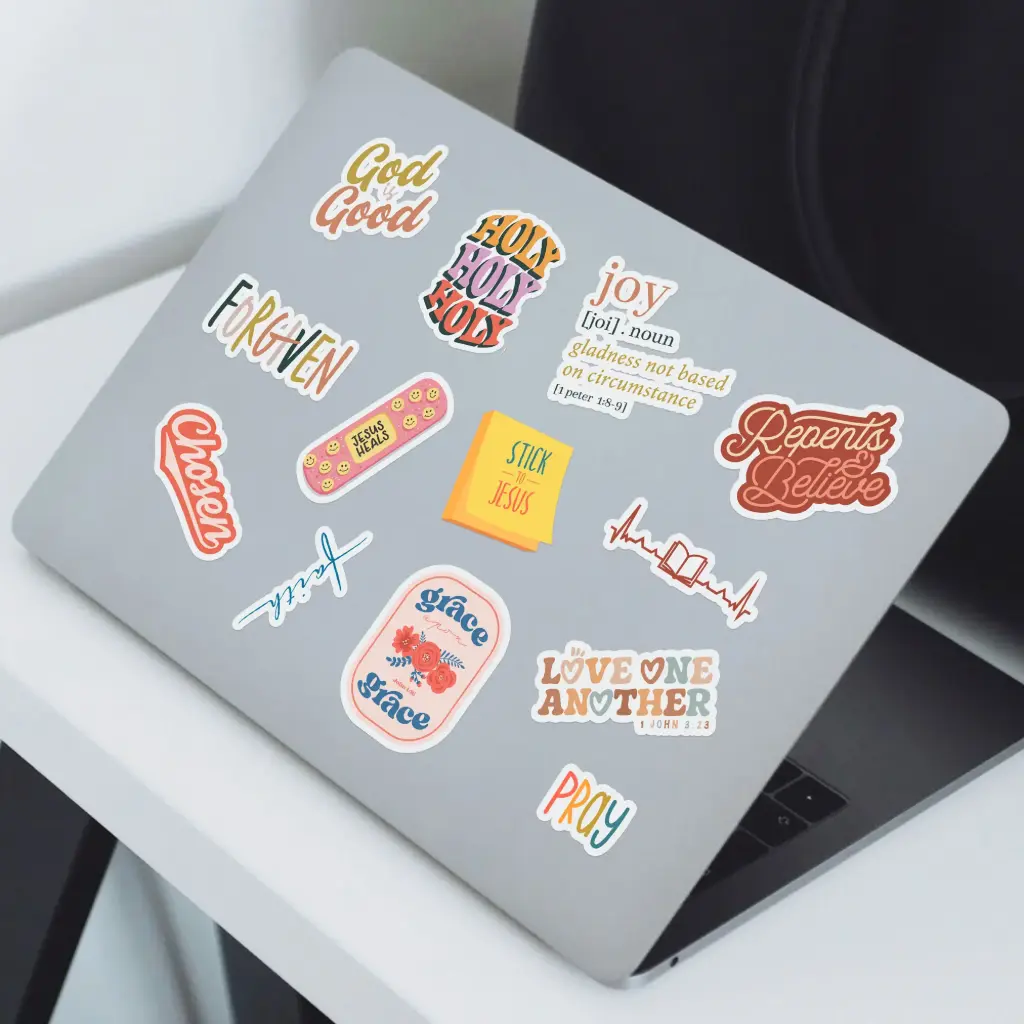 Christian matt laminated vinyl stickers (Pack of 23)