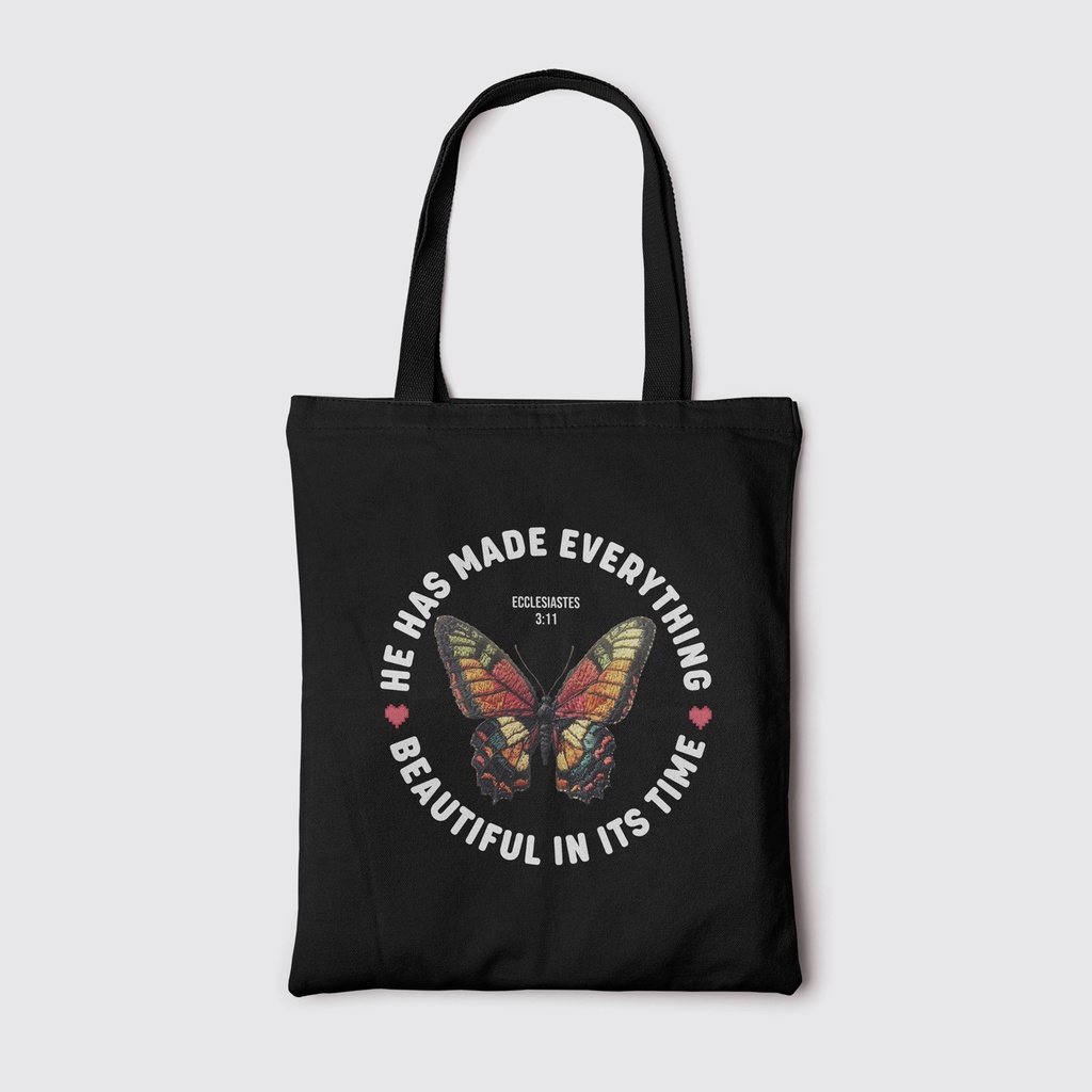 He Has Made Everything | Christian Tote Bag Zipper