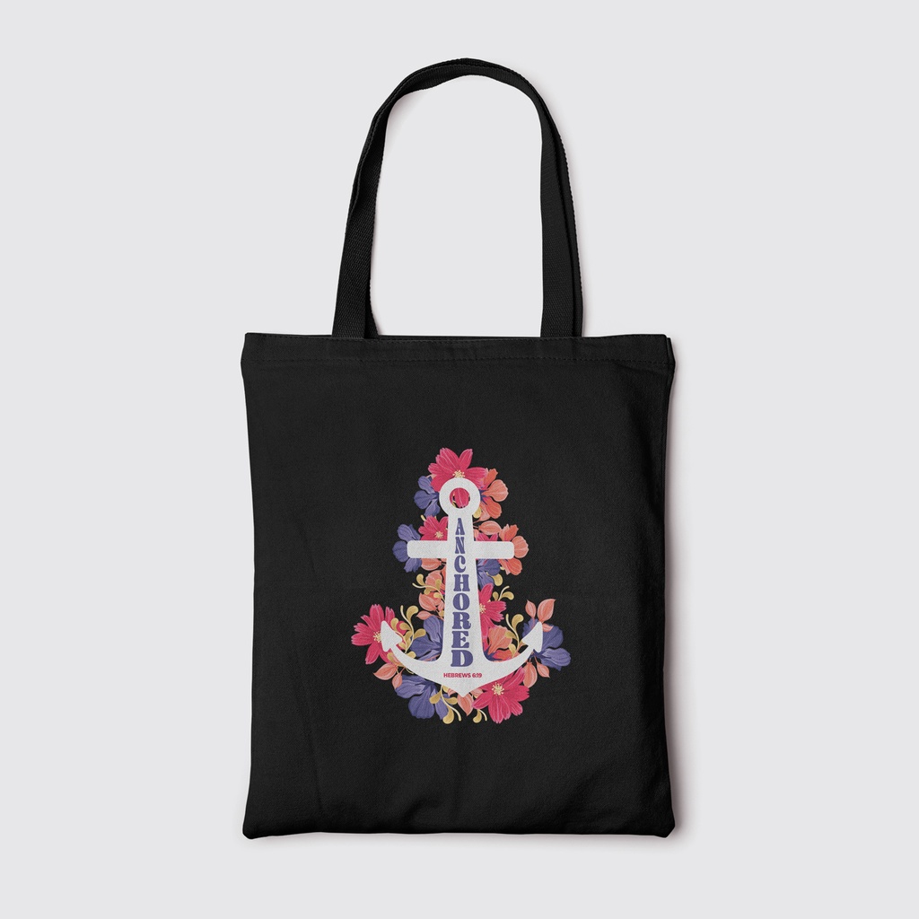 Anchored | Christian Tote Bag Zipper