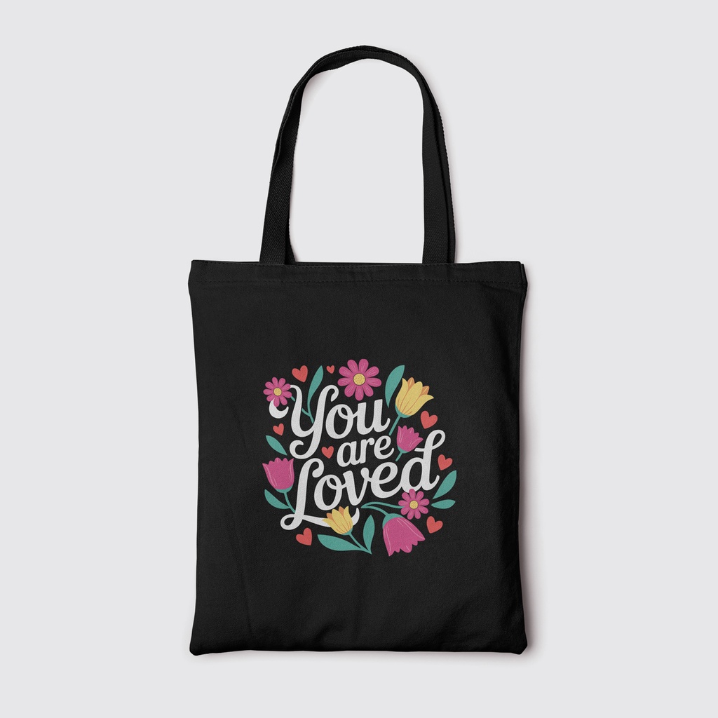 You Are Loved | Christian Tote Bag Zipper