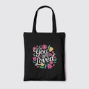 You Are Loved | Christian Tote Bag Zipper