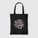 Grace Is Enough | Christian Tote Bag Zipper