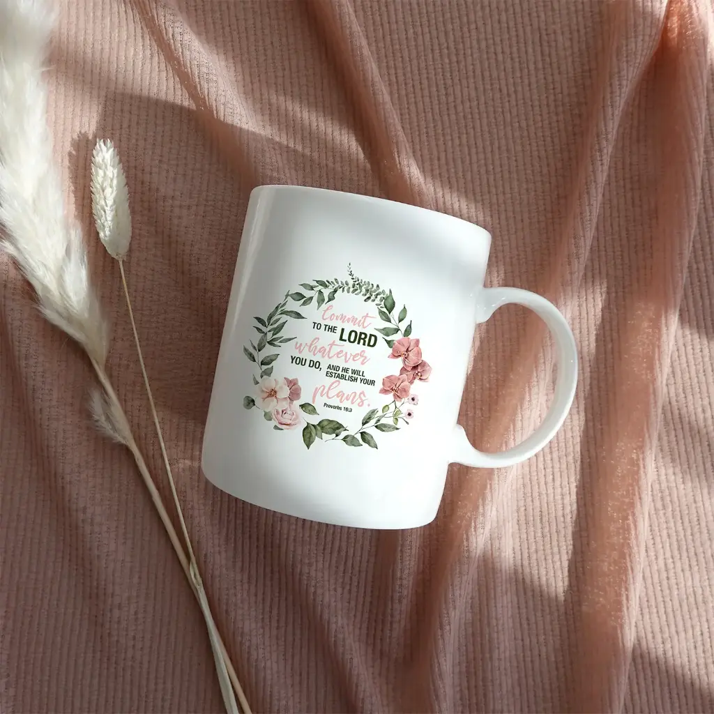 Commit to the Lord Whatever You Do | Christian Ceramic Mug