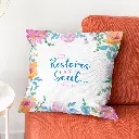 He Restores my soul...Psalms 23:3 | Christian Cushion Cover