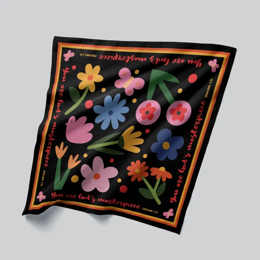 You are God’s masterpiece | Ephesians 2:10 | Christian bible verse women scarf