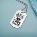 No Greater Love than this | John 15:13 | Christian Bible Verse Military Dog Tag