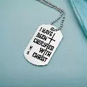 I have been crucified with christ | Galatians 2:20 | christian bible verse military dog tag