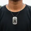 Jesus is king | Every knee shall bow, every tongue confess | Philippians 2:10-11 | Christian bible verse military dog tag