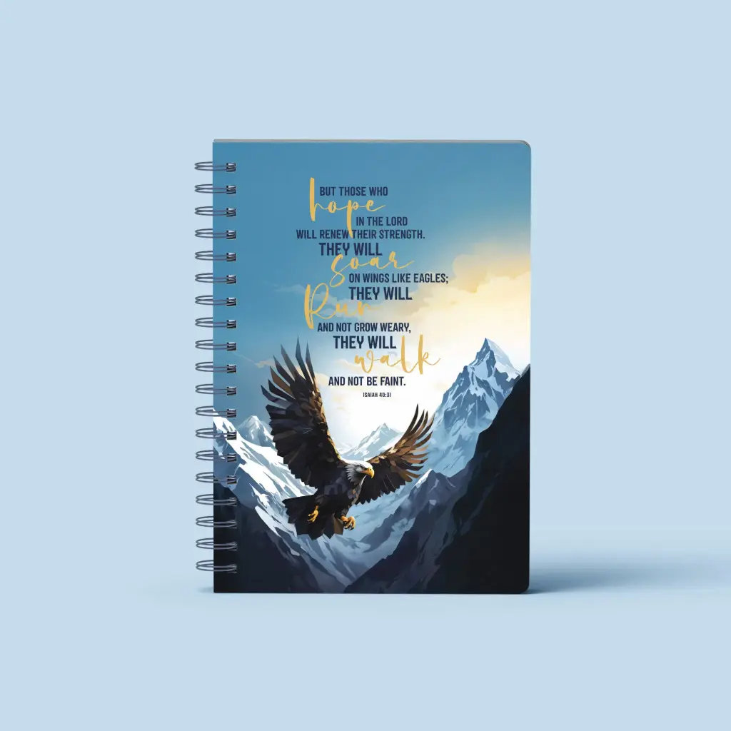 But those who hope in the Lord will renew their strength. They will soar on wings like eagles | Isaiah 40:31 | Christian Bible Verse Notepad