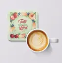 Taste and see that the Lord is good | Psalm 34:8 | Christian bible verse acrylic coasters