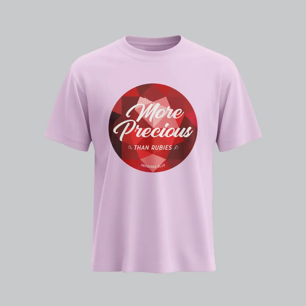 More Precious | Proverbs 31:10 | Christian Bible Verse T-Shirt | Women