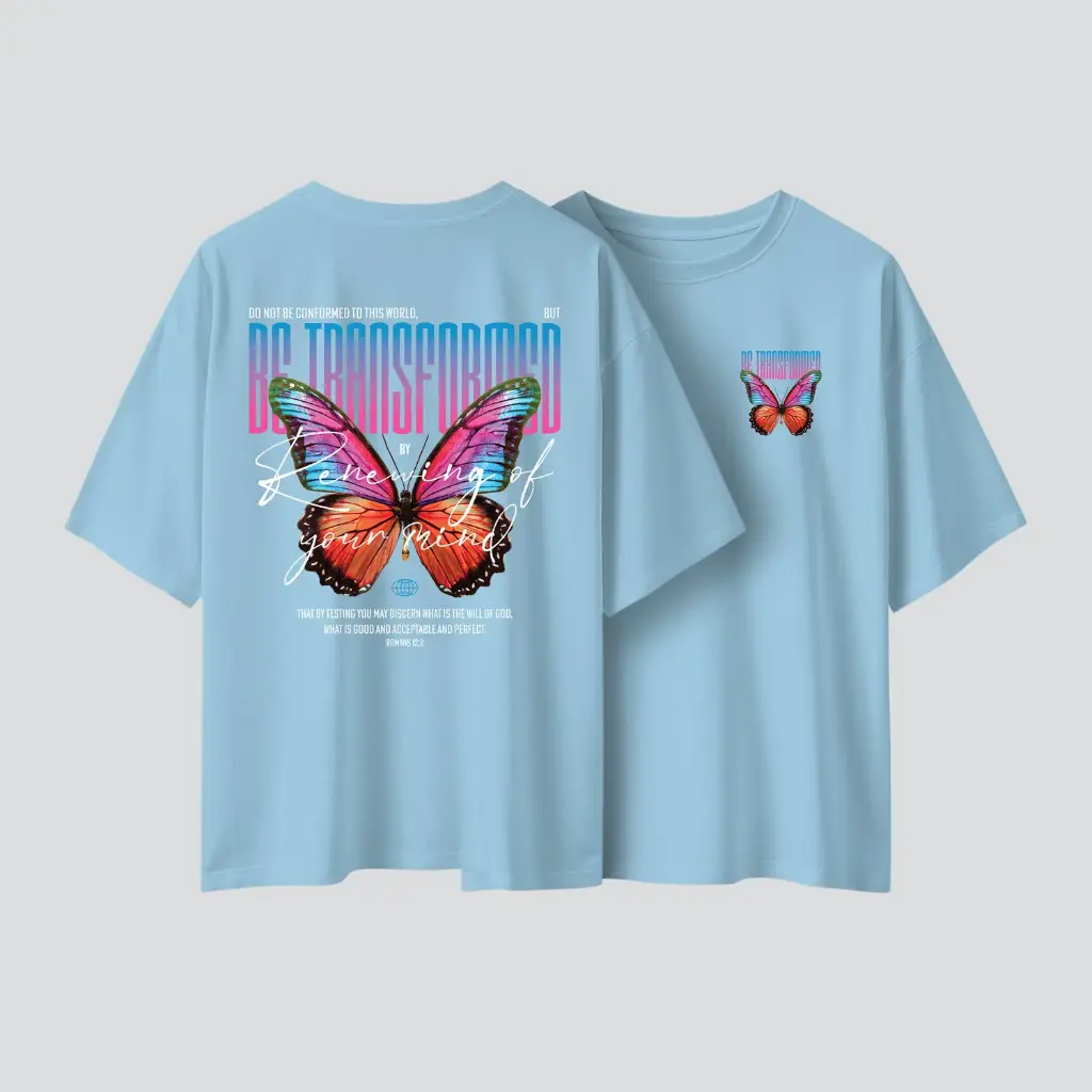 Be Transformed | Romans 12:2 | Christian Bible Verse Oversized T-shirt | Unisex